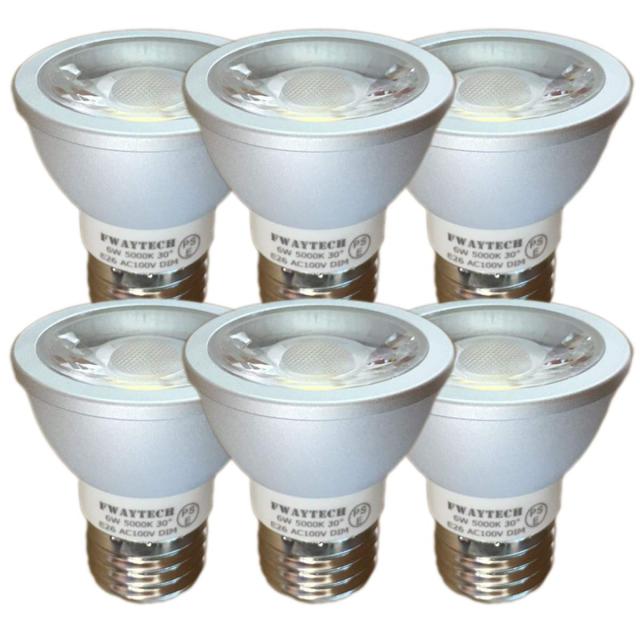 FWAYTECH LEDスポット電球 E26 調光対応 6W ダイクロ型50W〜60W相当 中角30度 ダクトレールLEDスポットライト ダイクロハロゲン電球代替