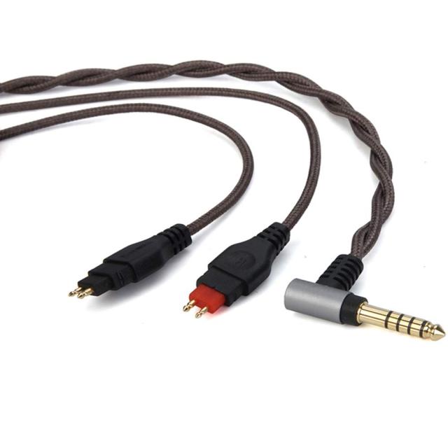 ヘッドホンケーブル 2pin リケーブル バランス 交換用 HD650 HD600 HD580に対応 マイクなし 4芯 L型 4.4mm 単結晶銅