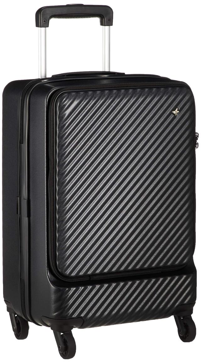 ハント スーツケース 機内持ち込み sサイズ 1泊2日 2泊3日 34L フロントポケット キャスターストッパー 3.3kg キャリーケース キャリー