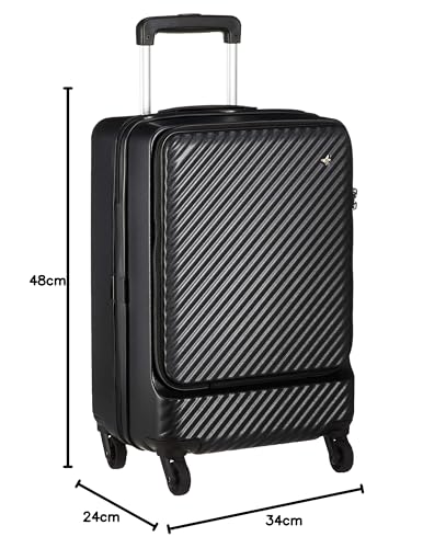 ハント スーツケース 機内持ち込み sサイズ 1泊2日 2泊3日 34L フロントポケット キャスターストッパー 3.3kg キャリーケース キャリー