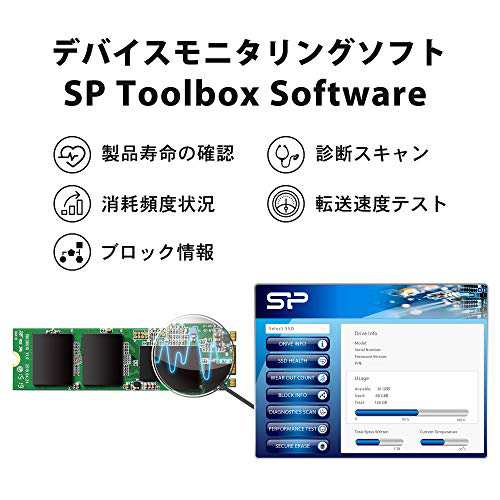 シリコンパワー SSD M.2 2280 3D TLC NAND採用 512GB SATA III 6Gbps