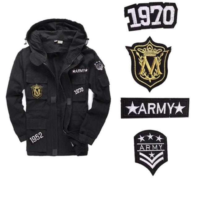 Wdlife】ワッペン アップリケ アイロンワッペン刺繍 ミリタリー