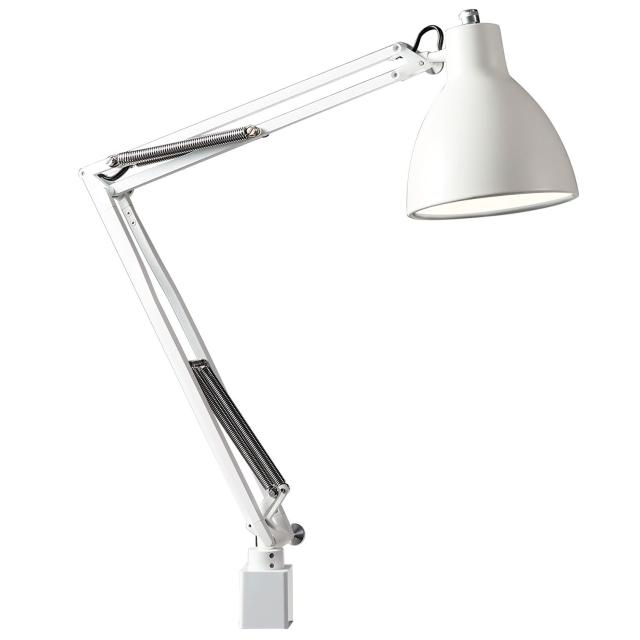 山田照明 Zライト LEDデスクライト E26LED電球 電球色 ホワイト Z-00N W セード幅φ152mm・セード高162mm・アーム長300+360mm
