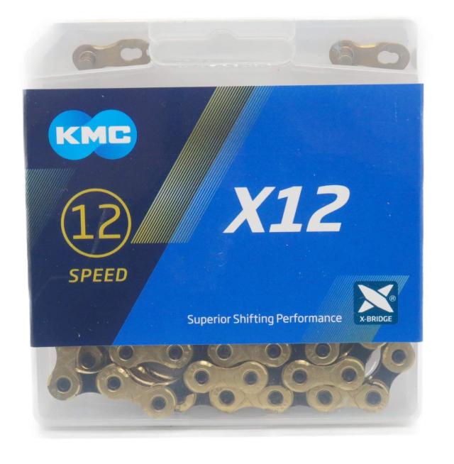 KMC X12 チェーン 12速/12S/12スピード/12speed 用 126Links (ゴールド/ブラック) [並行輸入品]