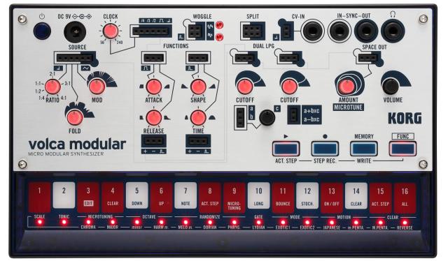 KORG モジュラー シンセサイザー volca modular パッチング ケーブル付属 電池駆動 スピーカー内蔵 ヘッドフォン使用可 どこでも使えるコの通販は