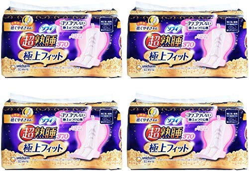 【まとめ買い】ソフィ 超熟睡極上フィット 370 10枚(くるっとテープつき)〔生理用ナプキン 夜用〕【×4個】の通販は 5,000円
