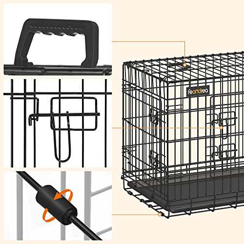 FEANDREA？ペットケージ 77.5×48.5×55.5cm 室内外兼用？犬 トレー付き