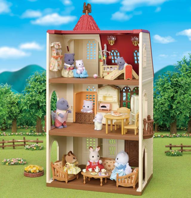 エポック(EPOCH) シルバニアファミリー おうち 【赤い屋根のエレベーターのあるお家】 ハ-49_3