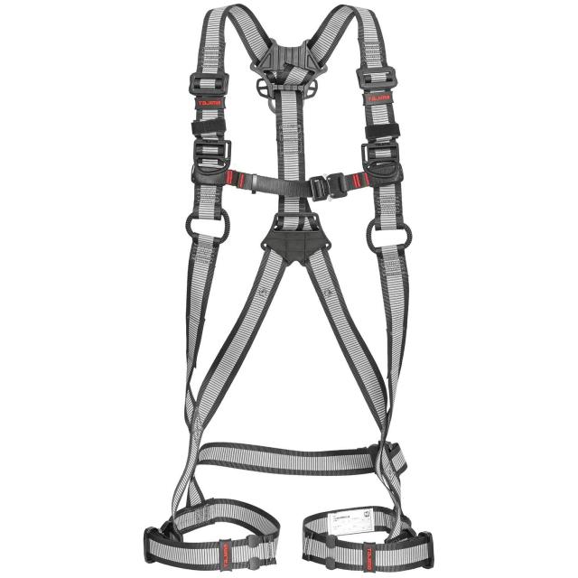タジマ 新規格安全帯 フルハーネスZA本体のみ 軽量アルミ・ワンタッチ腿バックルモデル Mサイズ白 動きやすいアクティブフィット構造 肩