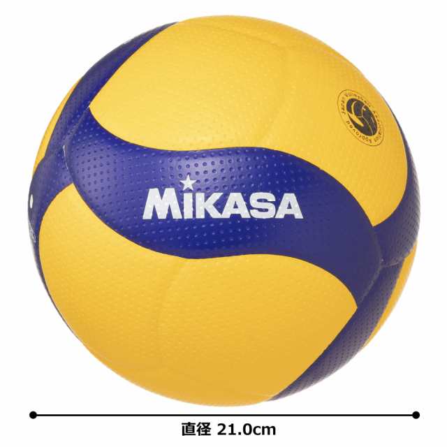 ミカサ(MIKASA) バレーボール 5号 国際公認球 検定球 一般・大学・高校 イエ ロー/ブルー V300W  推奨内圧0.3(kgf/？)の通販はau PAY マーケット - グローブストア | au PAY マーケット－通販サイト