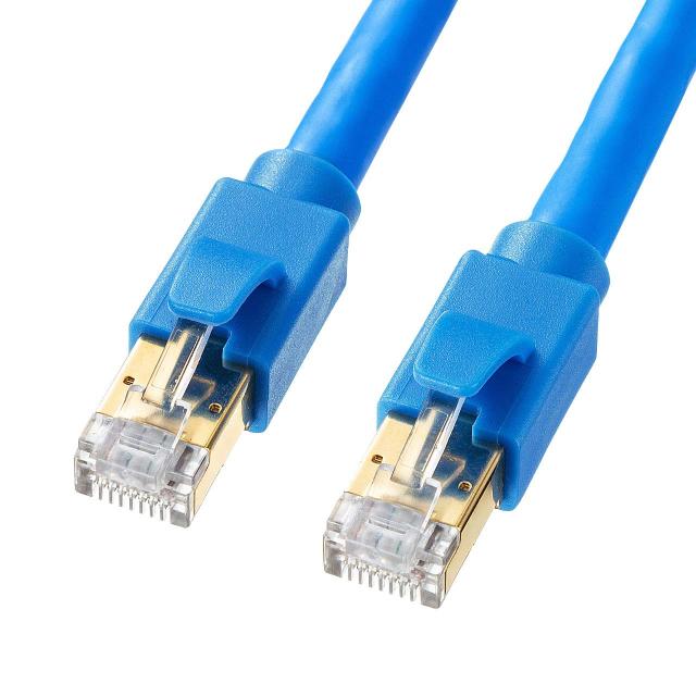 サンワサプライ CAT8 LANケーブル (10m) 40Gbps/2000MHz RJ45 ツメ折れ