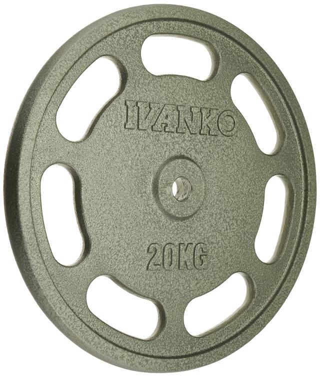 IVANKO(イヴァンコ) スタンダードペイントイージーグリッププレート 20kg ブラック ウェイトプレート