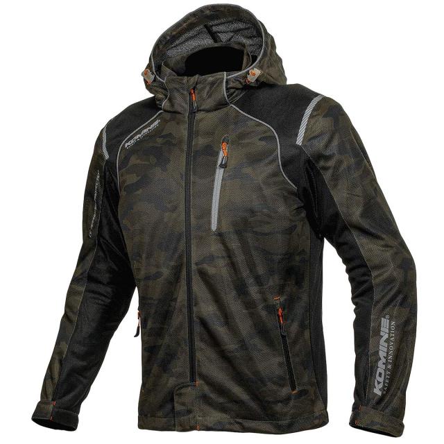 KOMINE バイク用 ジャケット プロテクトフルメッシュパーカ JK-135 1212 春夏向け CE規格レベル2 メッシュ素材 プロテクター 07-135 メ