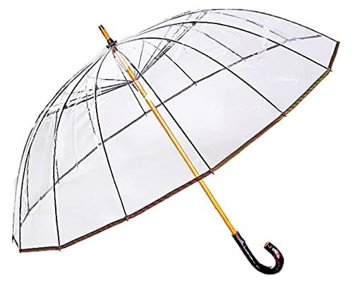 ホワイトローズ かてーる16桜 ビニール傘 収納袋付き 日本製 透明ビニール傘 カテール16桜 (オリーブ)