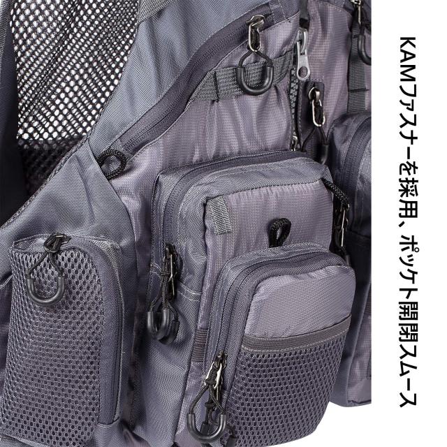 Bassdash(バスダッシュ) フィッシングベスト 釣り メッシュ