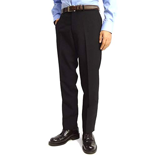 シトラスヒルズ 裾上げ済ストレッチ無地ノータックスラックス (ウエ スト79(股下79), ブラック)の通販は