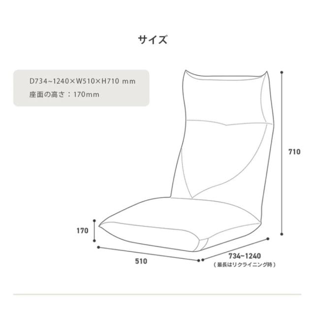 セルタン 座椅子 高反発 ポケットコイル NECK ネック タスクブラウン ハイバックタイプ 頭部背_2