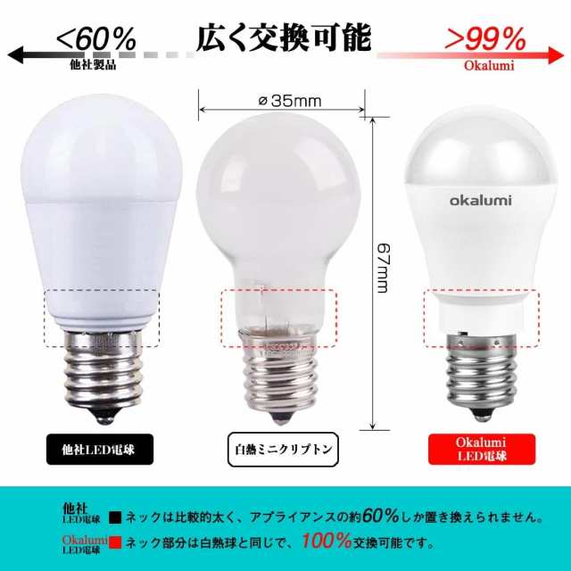 OKALUMI LED電球 E17口金 昼白色 60W形相当 5000k 620lm 密閉器具対応