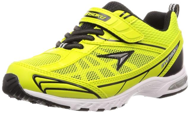 シュンソク スニーカー 運動靴 防水 軽量 17~26cm 2E キッズ 男の子 女の子 SJJ 4910 イエ ローグリーン 19.5 cmの通販は