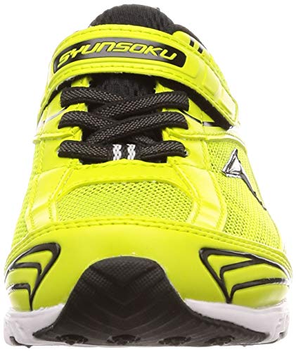 シュンソク スニーカー 運動靴 防水 軽量 17~26cm 2E キッズ 男の子 女の子 SJJ 4910 イエ ローグリーン 19.5 cmの通販は