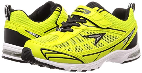 シュンソク スニーカー 運動靴 防水 軽量 17~26cm 2E キッズ 男の子 女の子 SJJ 4910 イエ ローグリーン 19.5 cmの通販は