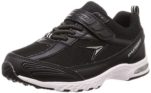 シュンソク スニーカー 運動靴 防水 軽量 17~26cm 2E キッズ 男の子 女の子 SJJ 4910 ブラック 23 cmの通販は