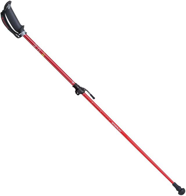 キザキ トレッキング ステッキ I字型 2本組 軽量7001伸縮アルミ ハングス APAI-7H202 ＲＤ ８５−１０５