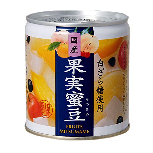 国産 白ざら糖使用 果実蜜豆 290g(5号缶)X6個 詰め合わせ フルーツ