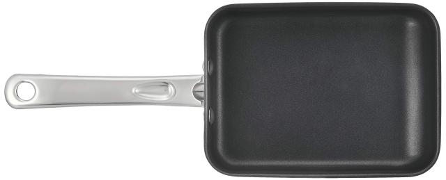 マイヤー(Meyer) フライパン マキシム エスエス エッグパン 18cm 卵焼き 玉子焼き器 日本製ステンレス IH対応 ふっ素樹脂加工 底面三