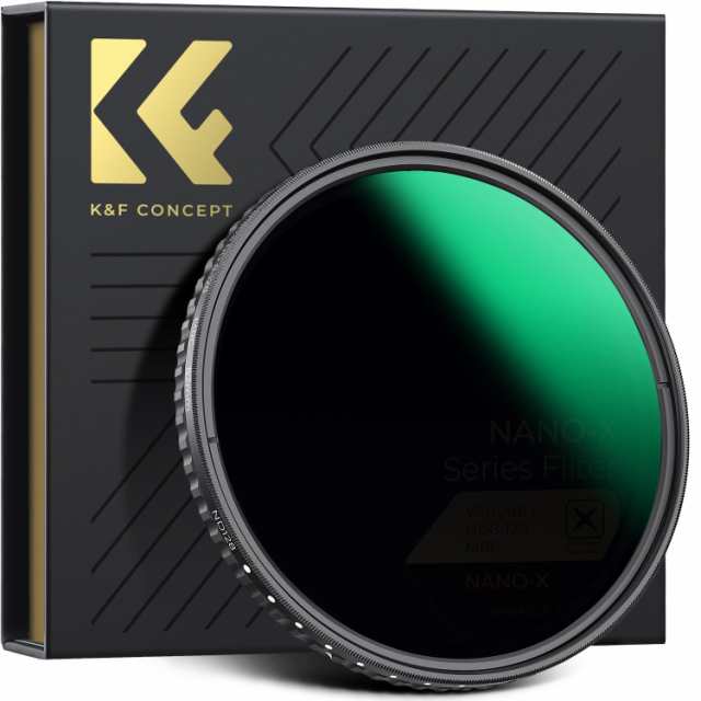 K＆F Concept 72mm 可変NDフィルター ND8-ND128 X状ムラ軽減 AGC光学ガラス HD超解像力 低い反射率 28層ナノコーティング 撥水撥油キズ防の通販は