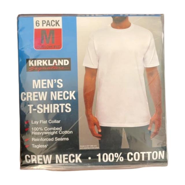 カークランド(Kirkland) メンズ ホワイトTシャツ 6枚組 日本サイズ Mの通販は 4,866円