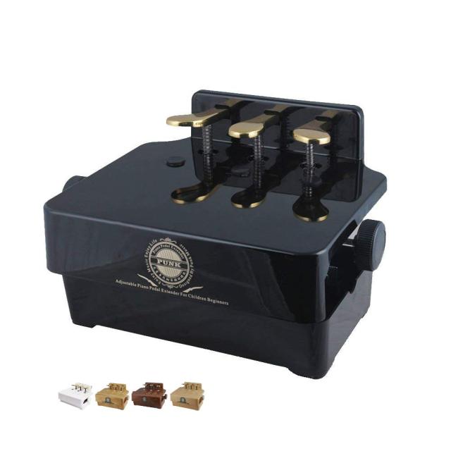 黒いピアノペダル 3ペダル構成　ピアノ補助ペダル　高さ調節可能 ピアノ 補助ペダル、高さ調整可能のピアノペダル、ペダル3つがある (黒色)