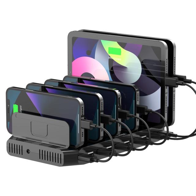 Unitek 2021 USB充電ステーション 10ポート QC3.0卓上充電スタンド PSE認証済 10台同時充電 1.5A/2.4A スマートIC搭載 複数台対応 Androiの通販は