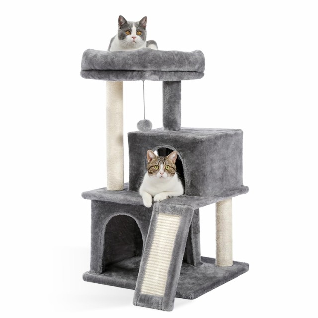 PAWZ Road キャットタワー ミニ 小型 シニア 猫タワー 低い 猫 2段ベッド ペットタワー スリム コンパクト 据え置き 玩具 おもちゃ 多頭の通販は 6,106円