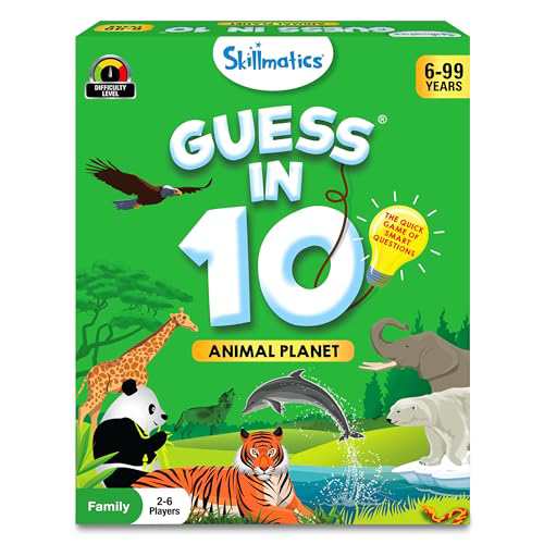 Skillmatics Card Game: Guess in 10 Animal Planet Gifts for 6 Year Olds and Up Quick Game of Smart Questions Super Fun for