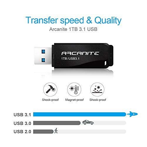 ARCANITE USBメモリ 1TB USB 3.1 超高速、最大読出速度400MB/s、最大書