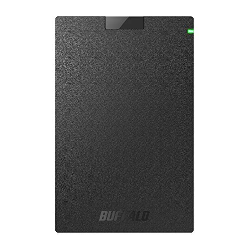 BUFFALO USB3.1Gen1 ポータブルSSD 480GB 日本製 PS5/PS4(動作確認済) 耐衝撃・コネクター保護機構 SSD-PG480U3-B/NL