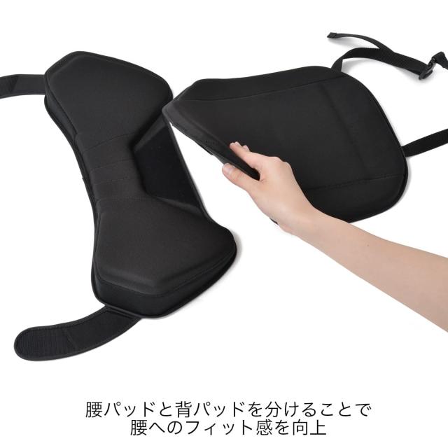 EXGEL(エクスジェル) 自動車用クッション ハグドライブ スリムクッション ブラック 座布団 ざぶとん ジェルクッション シートクッション_4