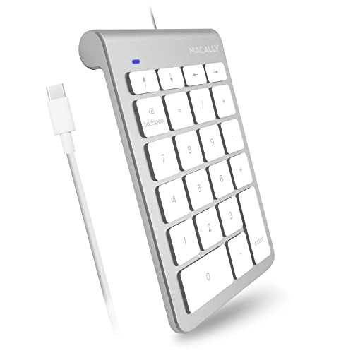 Macally 有線USB Cナンバーパッドキーボード - タイプCテンキーパッド ノートパソコン、Apple Mac iMac MacBook Pro/Air、Windows PC、デの通販は