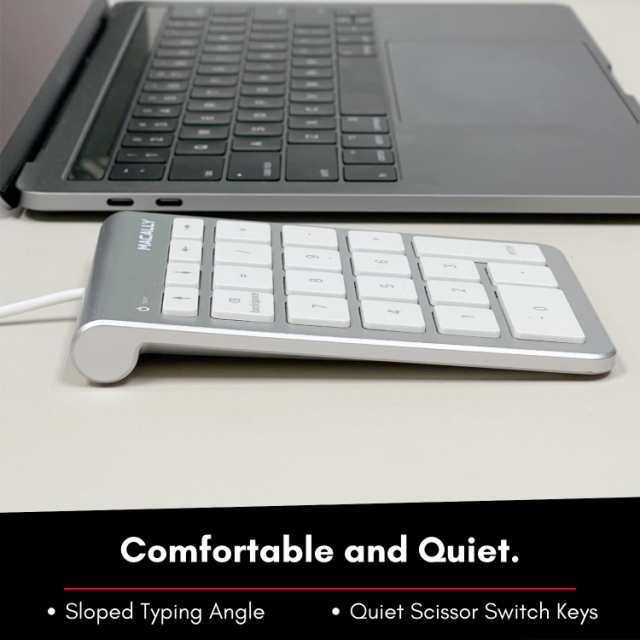 Macally 有線USB Cナンバーパッドキーボード - タイプCテンキーパッド ノートパソコン、Apple Mac iMac MacBook Pro/Air、Windows PC、デの通販は