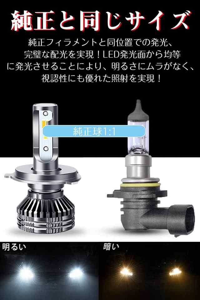 h4 led ヘッドライト Hi/Lo 3色切替 一体式 h4 ledフォグランプ DC12V 自転車ledバルブ ledヘッドライト h4 防水  両面発光 3色切り替え の通販はau PAY マーケット - エムロード | au PAY マーケット－通販サイト