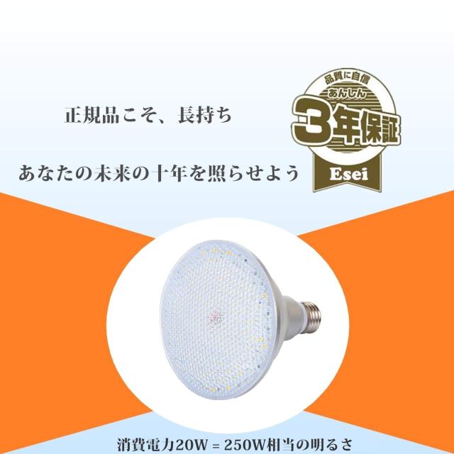 長寿命型 LEDビームランプ 250W相当 E26口金 IP65 防水加工 蛍光灯・電球