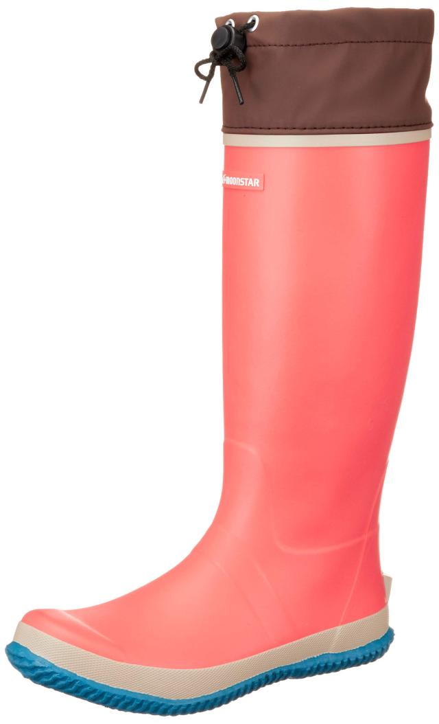 ムーンスター レインシューズ ラバーブーツ 機能性カップインソール 21~26cm レディース RLS01 コーラル 24.0cm 2Eの通販は