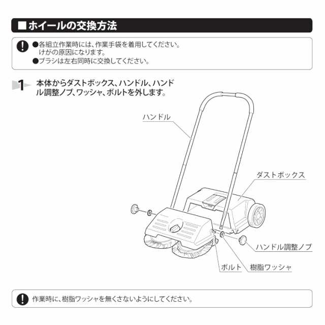 パオック(PAOCK) 手押しスイーパー RS-550用 ホイール(左用) RS550-FWL