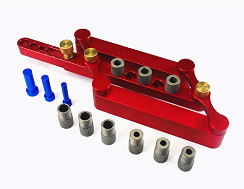 CarAngels ドリルガイド 冶具 木工 掘削 ドリルロケータ ガイド ダボガイドセット 調整可能 6/8/10mm 木工ツールセット アルミニウム合金