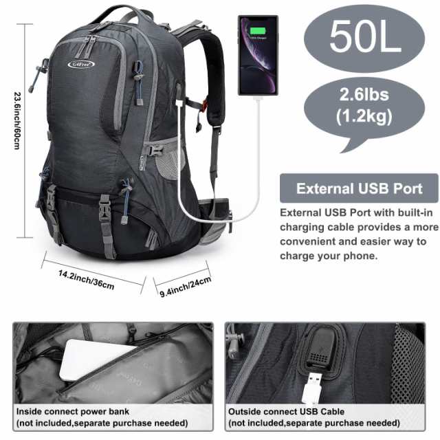 G4Free 登山リュック 50l バックパック 大容量 レインカバー付き リュック メンズ 防水 多機能 ディバッグ 防災 アウトドア キャンプ  の通販はau PAY マーケット - YH-SHOP | au PAY マーケット－通販サイト