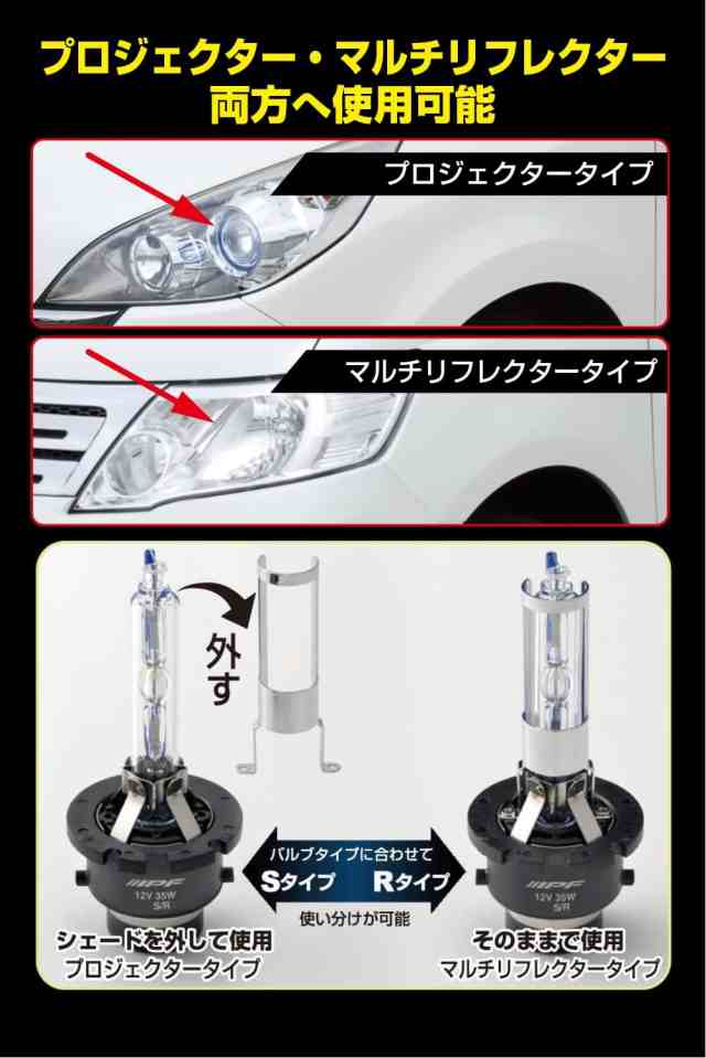 co.jp 限定】M's Basic by IPF ヘッドライト HID バルブ D4S D4R