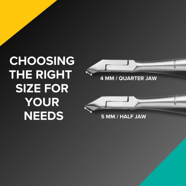 Rui Smiths Ultra-Premium ステンレス鋼キューティクルニッパー -スパニッシュハンドル、丸型ボックスジョイント、マットクロームメッキ