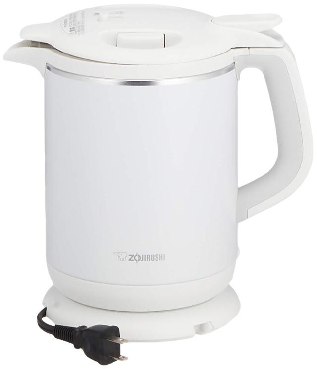 象印 電気ケトル 0.8L 沸騰後1時間90℃保温 コーヒードリップ用機能付き ホワイト CK-AX08-WA