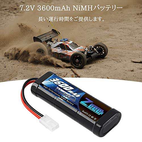 ゼエエ Zeee 7.2V 3600mAh NiMH TAMIYAプラグ付き 2パック ニッケル